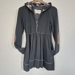 Evy's Tree Everyday Luxury Hooded Full Zip Sweater Black XS